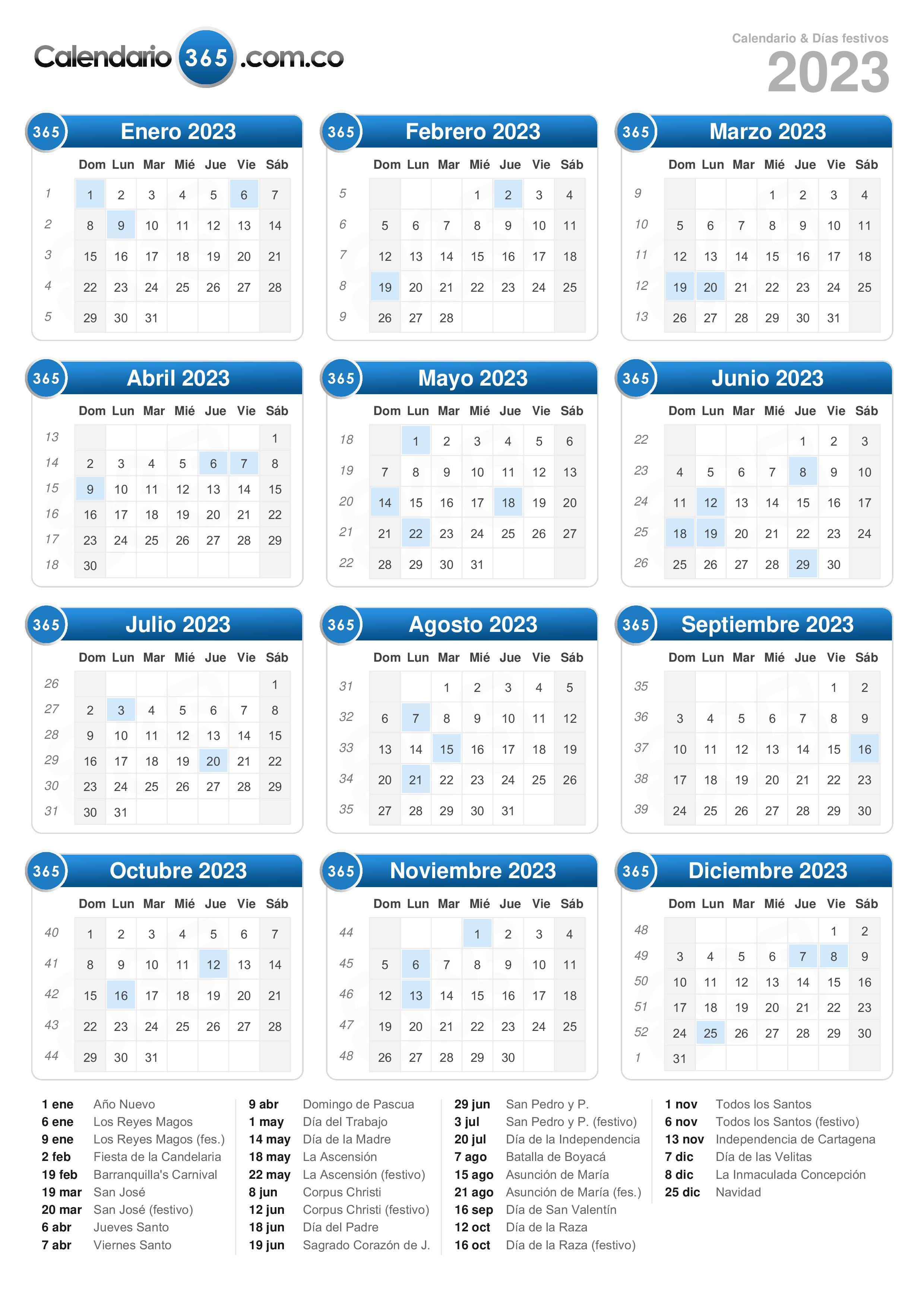 pacific travel calendario 2023