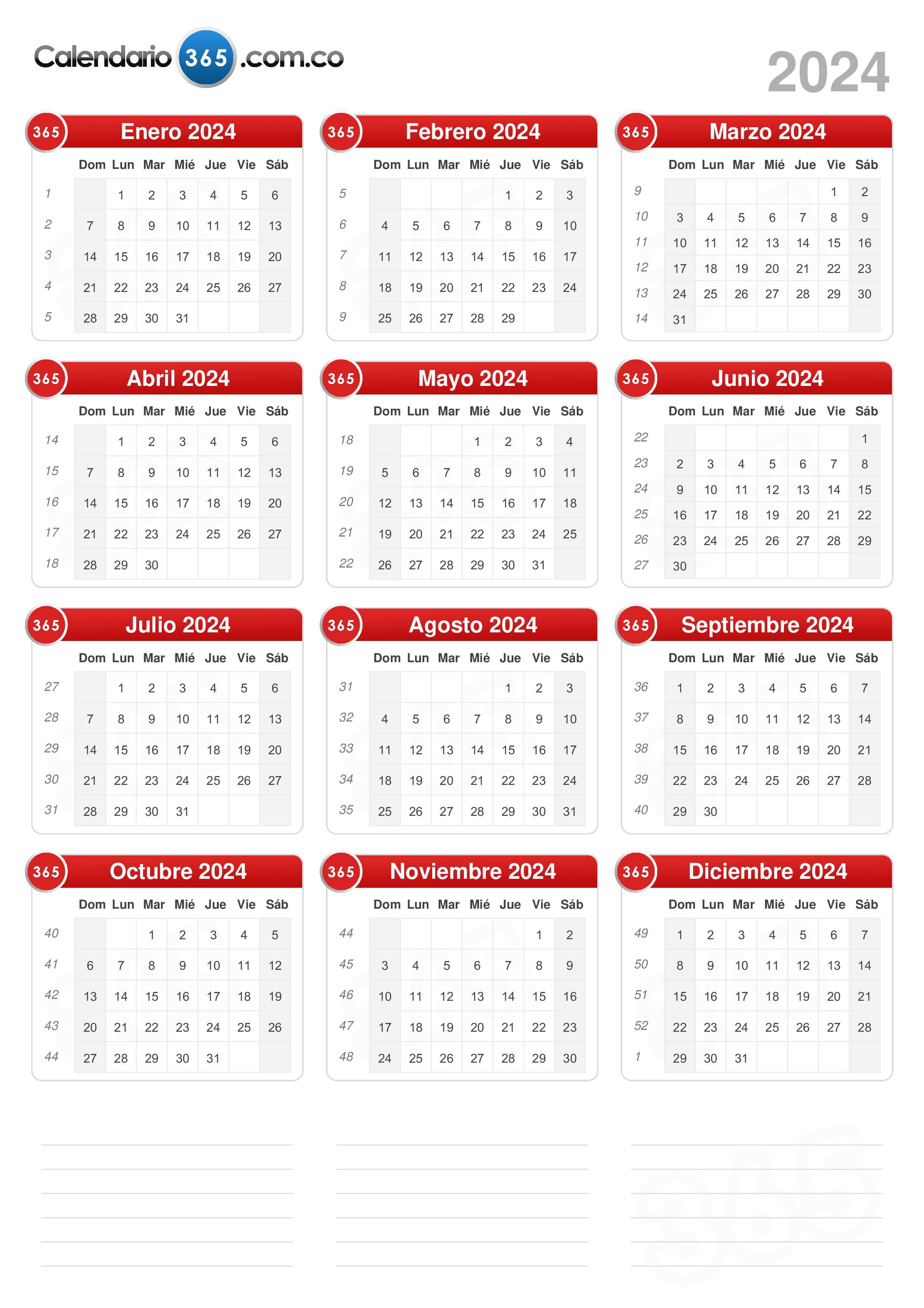 Calendario 2024