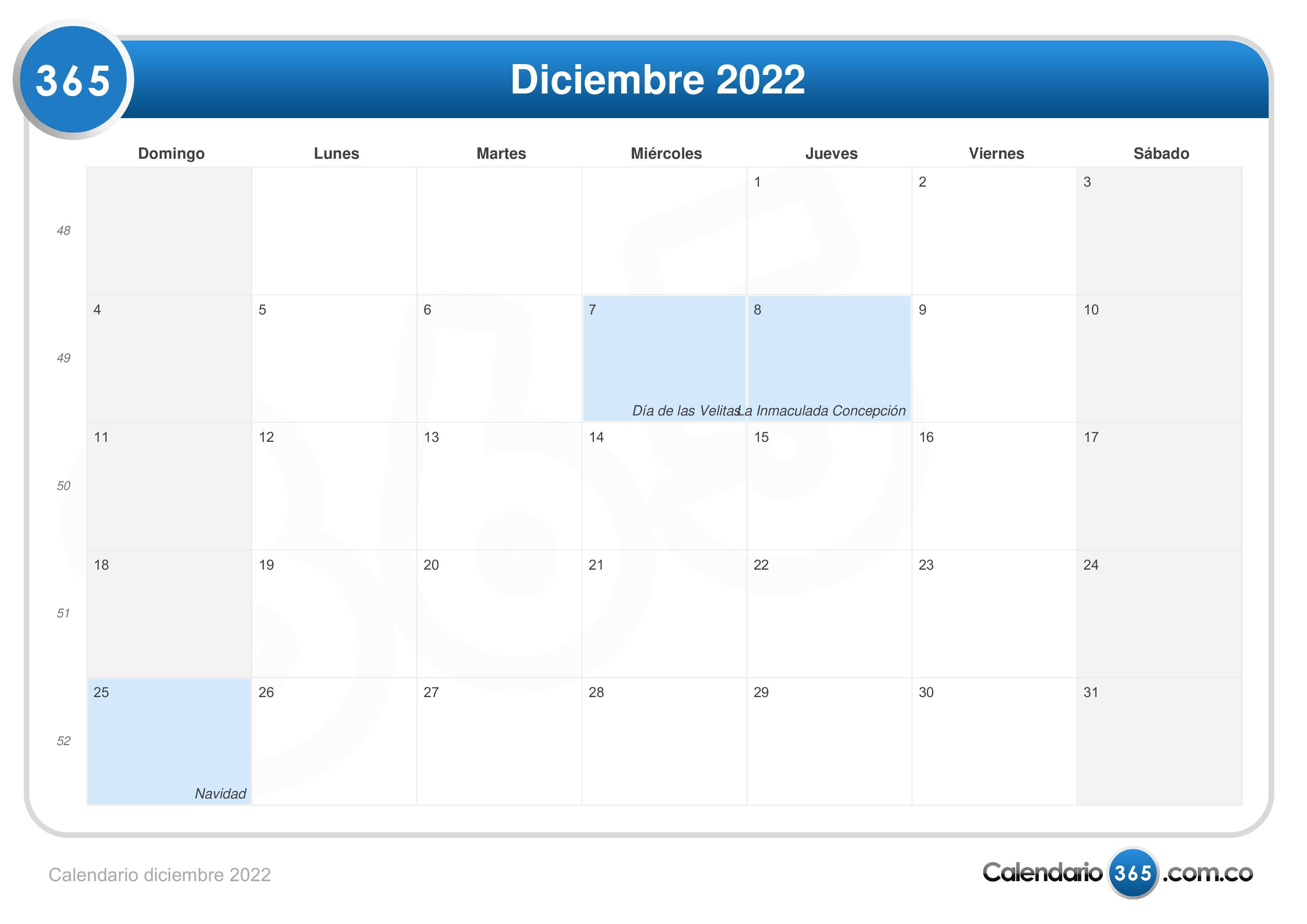 Calendario De Diciembre 2022 Con Festivos Mobile Legends